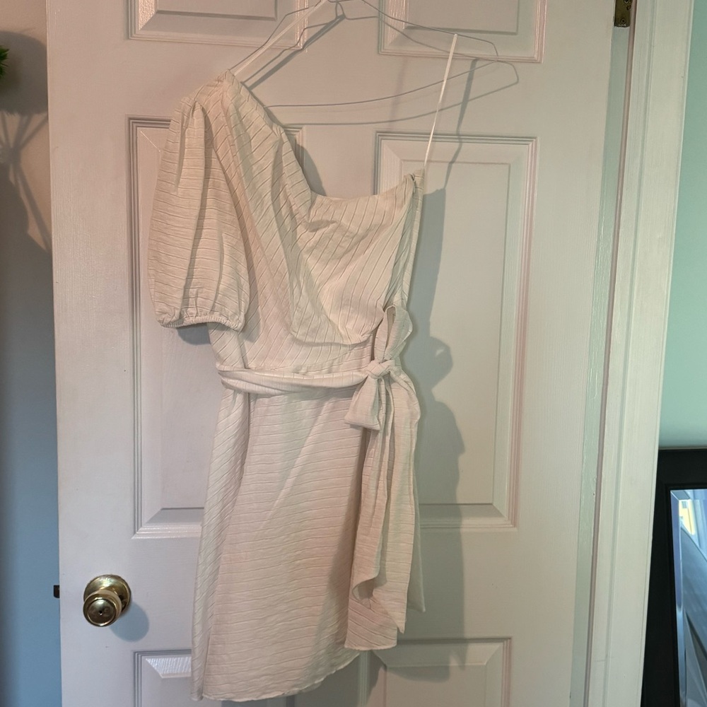 Nine West one-shoulder fit-and-flare dress